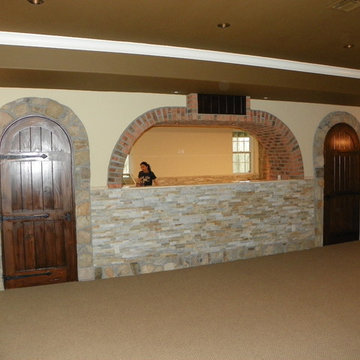 custom large basement with sound room/movie/bar/pool table room