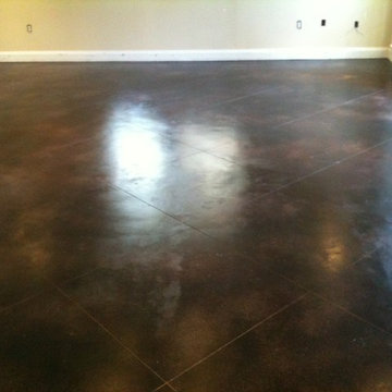 Decorative Dyed Stained Basement Floor