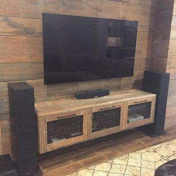Den Cabinetry, Kitchenette and Barnboard Entertainment