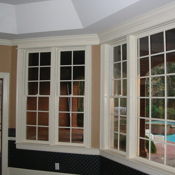 Double-hung and fixed windows