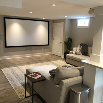 Downingtown Finished Basement: Theater/Bar Area, Kids Area and Powder Room