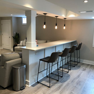 Downingtown Finished Basement: Theater/Bar Area, Kids Area and Powder Room