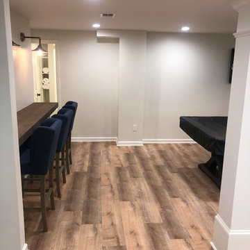 East Cobb Basement Makeover with Wetbar & Spare Bath
