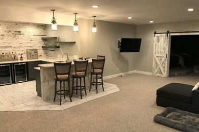 Basement - country basement idea in Other