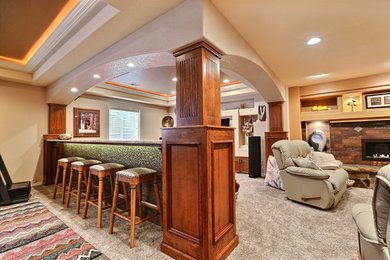 This is an example of a classic basement in Denver.