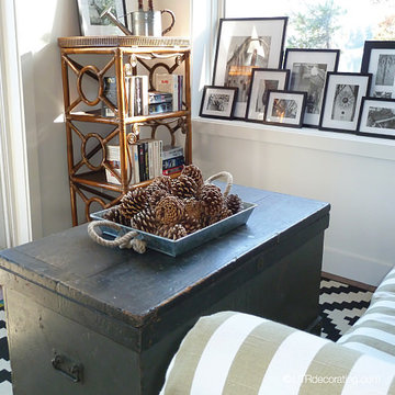Fall decorating with pine cones