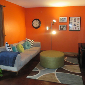 Family Room goes from hodgepodge to Mid-Century Modern vibe (finished)