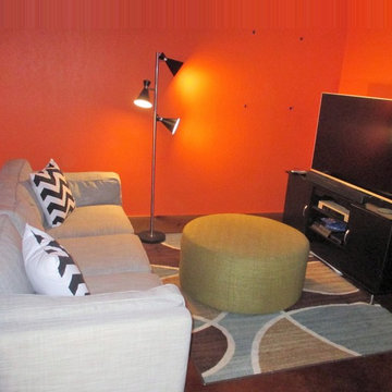 Family Room goes from hodgepodge to Mid-Century Modern vibe