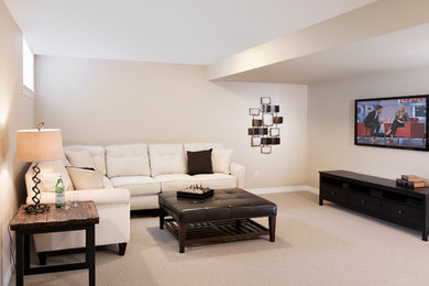 Example of a classic basement design in Ottawa