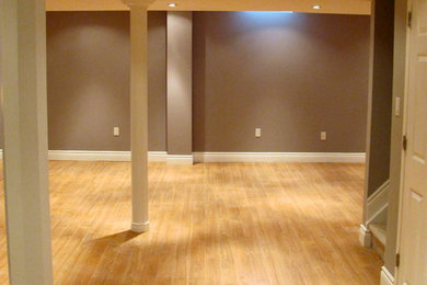 Example of a large basement design in Toronto