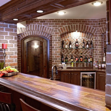 Finished Basement Bar and Wine Cellar