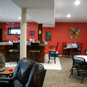 Finished Basement with Bar