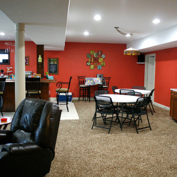 Finished Basement with Bar