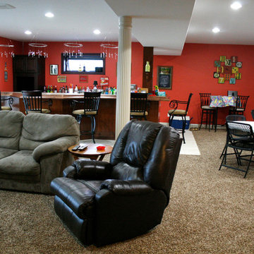 Finished Basement with Bar