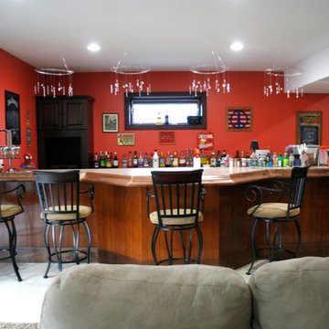 Finished Basement with Bar