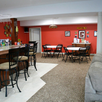 Finished Basement with Bar