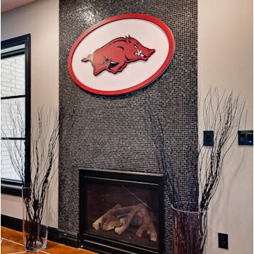 Fireplace in Arkansas custom home