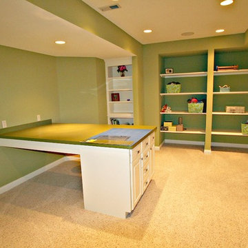 Fun and Functional Lower Level Craft Room