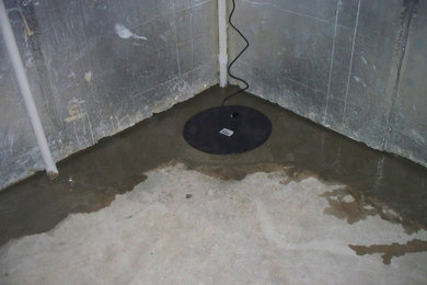 Glen Burnie Homeowners basement being waterproofed