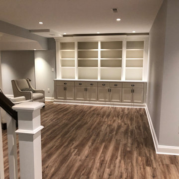 Glen Mills Finished Basement: Bar, Bath, Exercise, Built In’s and TV Area