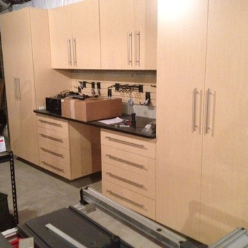 Hardrock Maple Basement Workshop Cabinets