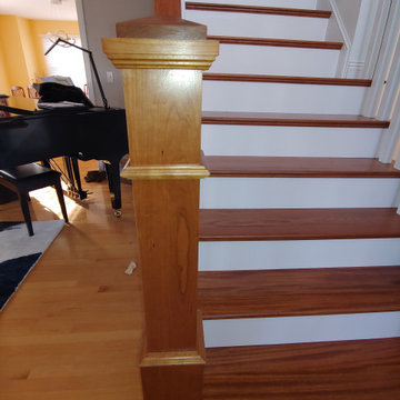 Hardwood Stairway and Basement Remodeling Project - Ashland MA