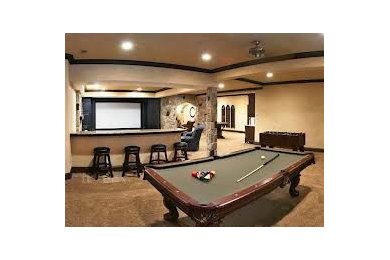 Basement - rustic basement idea in Atlanta