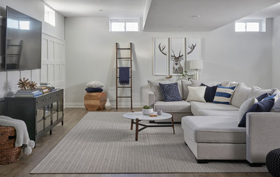 Room of the Day: A Stylish Basement With Zones for Everyone