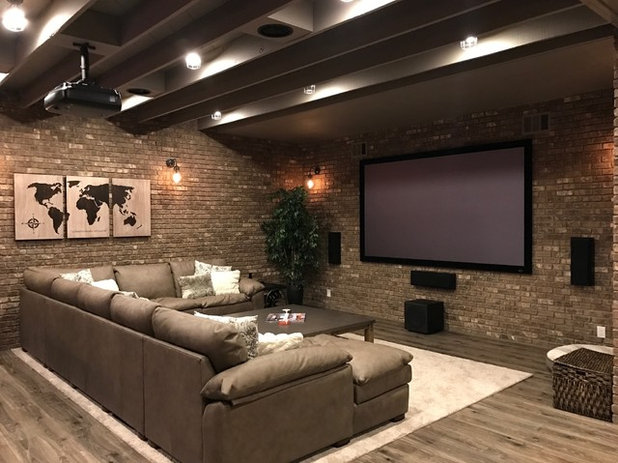 Rustic Home Theater by User