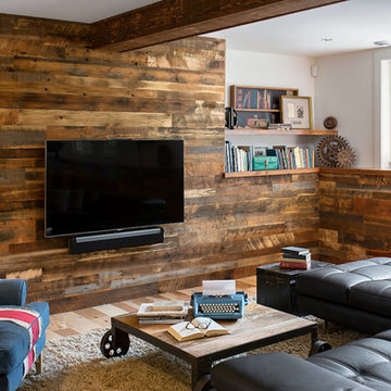 Industrial-Style Basement