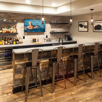 Industrial Style Basement Remodel