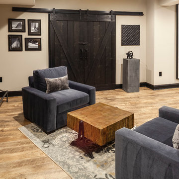 Industrial Style Basement Remodel