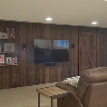 Inviting Family Area from Unfinished Basement