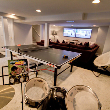 Kid and Adult Friendly Basement Gameroom