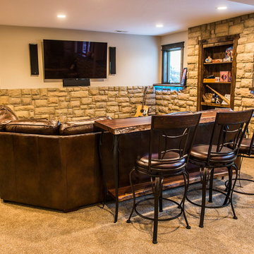 KU Themed Basement Remodel