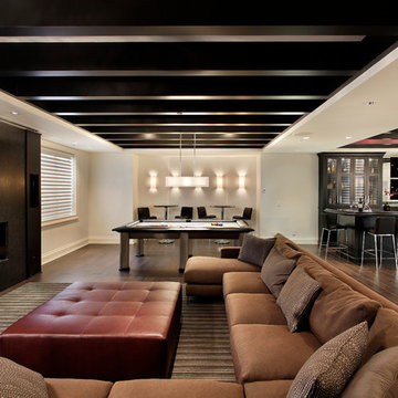 Large Lower Basement with Built-In Cabinetry