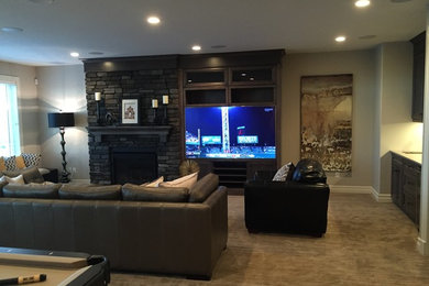 Example of a basement design in Calgary