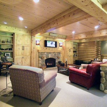 Log Cabin Basement Remodel