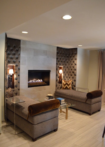 Contemporary Living Room by Compass Design, LLC