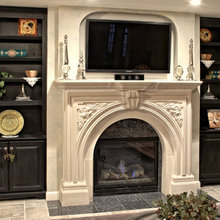 Family room fireplace and built ins
