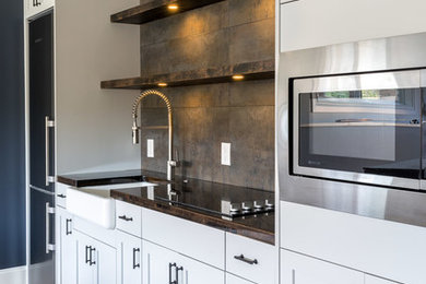Inspiration for an industrial kitchen remodel in Seattle