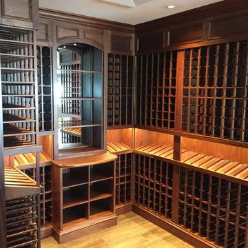 Mahogany wine cellar