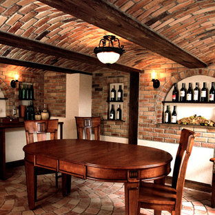 Inspiration for a mediterranean basement remodel in Minneapolis