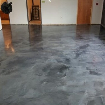 Metallic Basement Floor