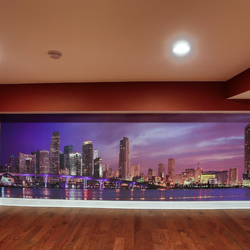 Miami Ocean View Family Room Wall Light Box
