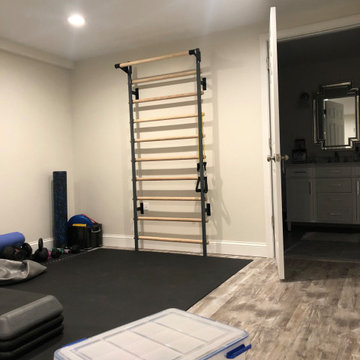 Modern Basement Renovation With Home Gym,  Lexington, MA