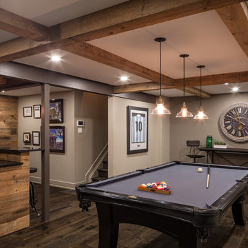 Modern Rustic Games Room - Just Basements