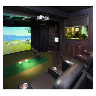 More than a Man Cave Basement Development - Eclectic - Basement - Calgary -  by Malbec Homes & Renovations Inc.