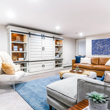 NJ Country House - Modern Farmhouse Media Room