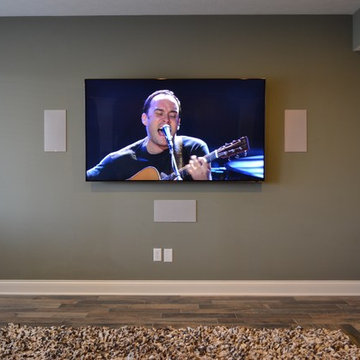 Noblesville, IN - 75" Mounted TV Panel & In-Wall Surround Sound